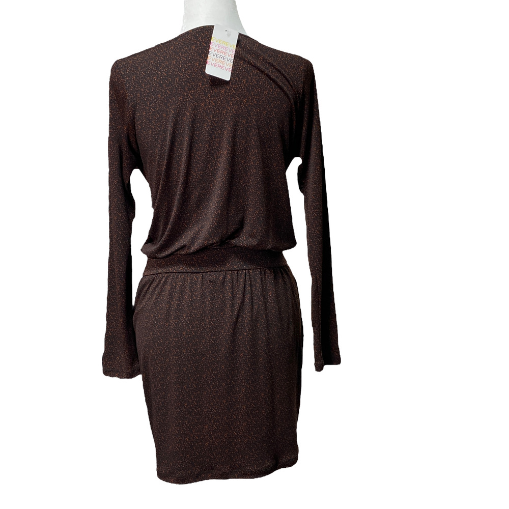 PEYTON JENSEN for EVEREVE | sz S Women's Mottled Animal Carli Drape Neck Dress - Picture 4 of 6